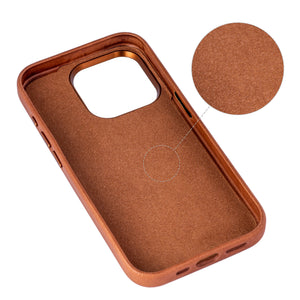 iPhone 15 Pro Genuine Leather M2GL Card Case [Light Brown]