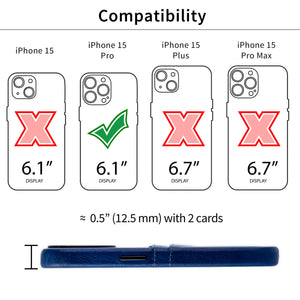 iPhone 15 Pro Exec M2 Card Case [Navy]