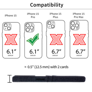iPhone 15 Pro Luxe M2 Card Case [Black]