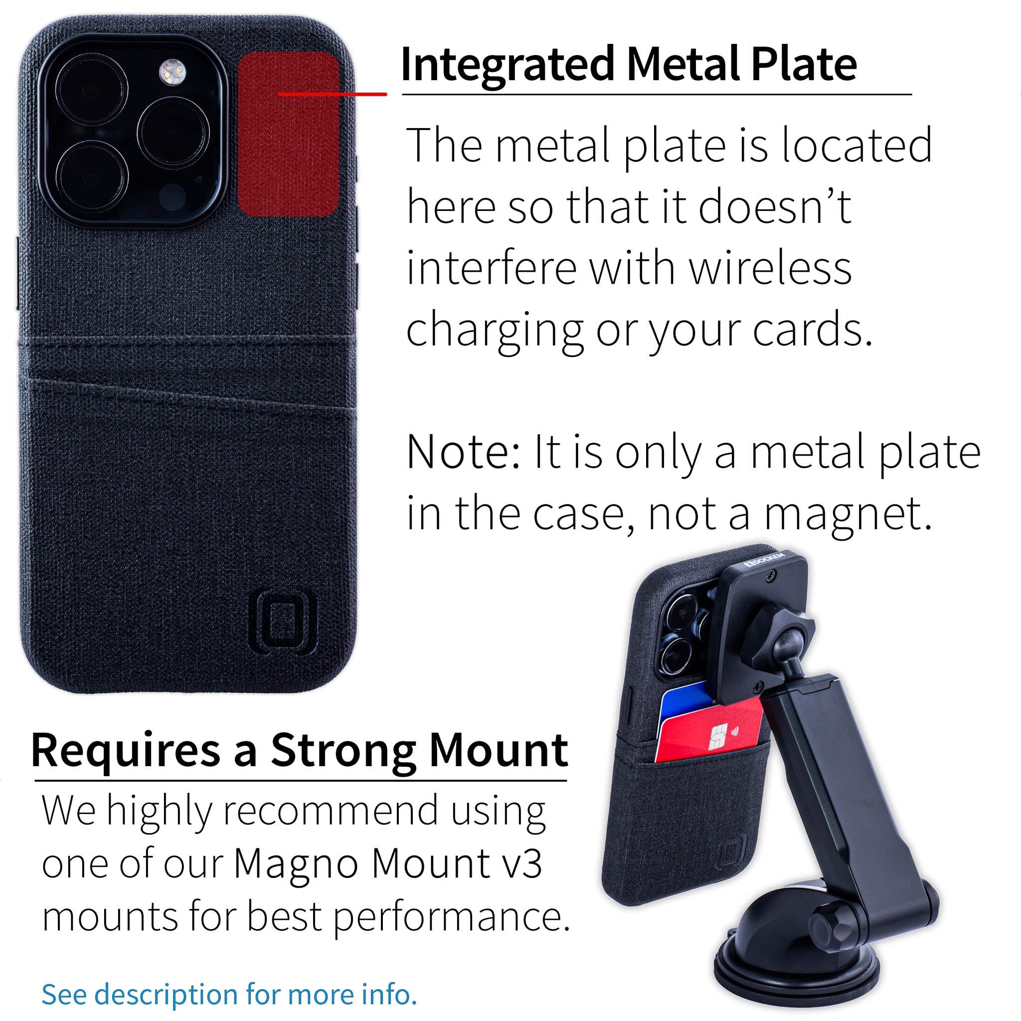 iPhone 15 Pro Luxe M2 Card Case [Black]