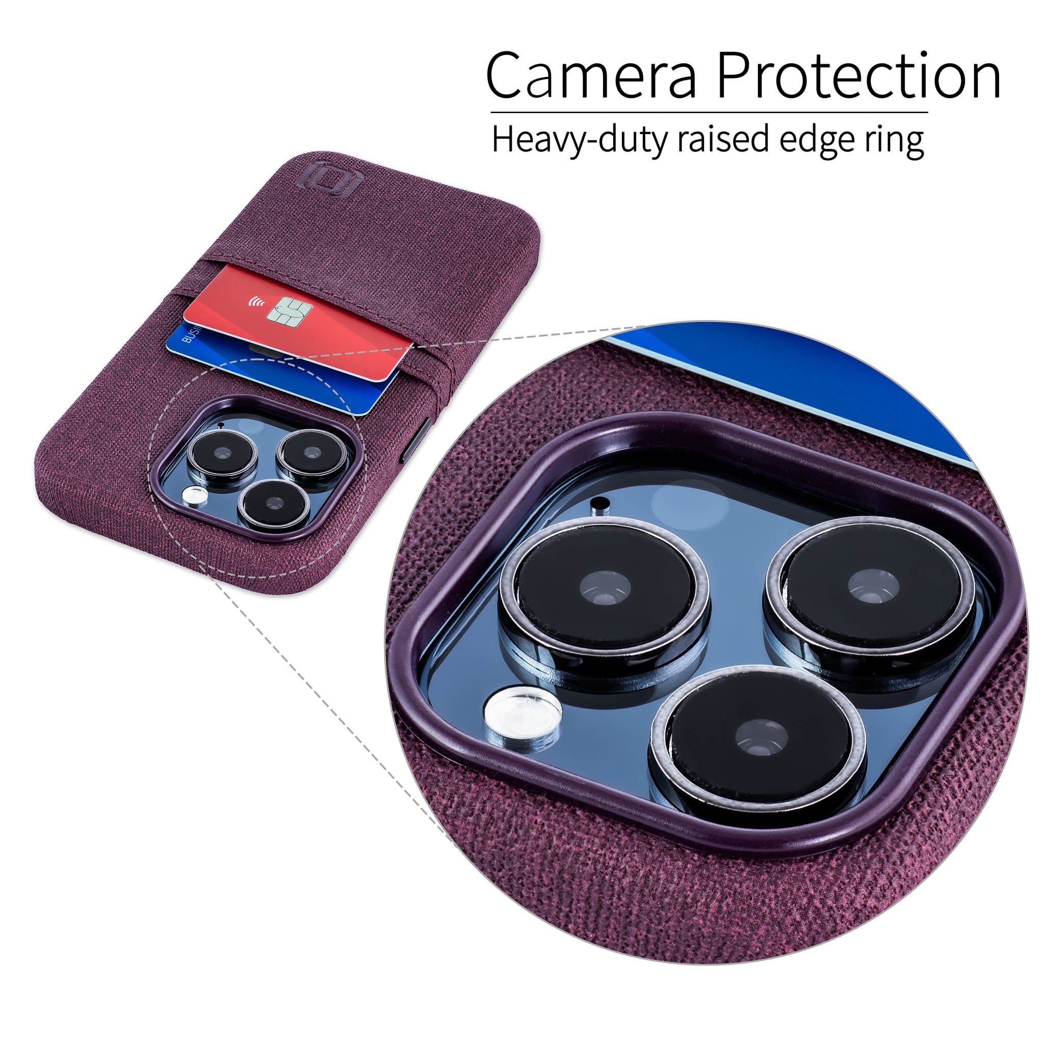 iPhone 15 Pro Luxe M2 Card Case [Burgundy]