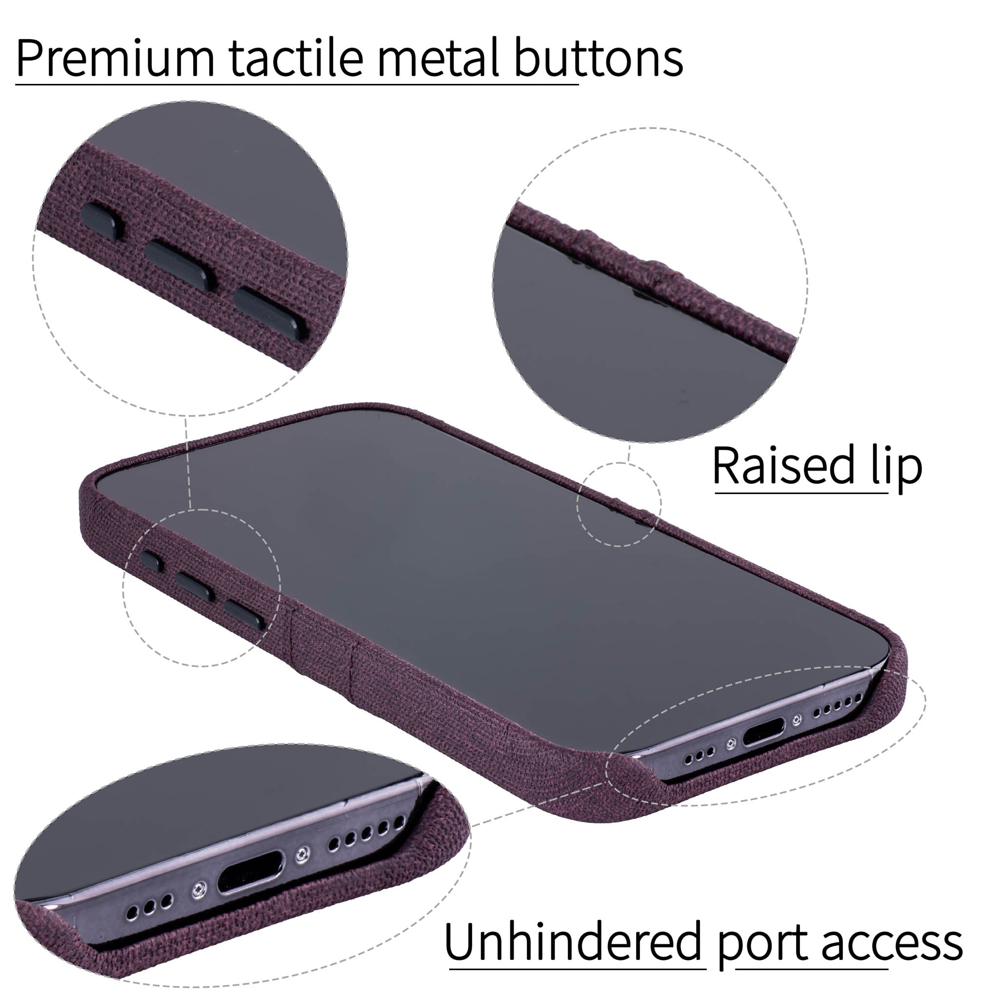 iPhone 15 Pro Luxe M2 Card Case [Burgundy]