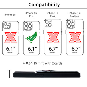 iPhone 15 Pro N2R Recycled Card Case [Black]