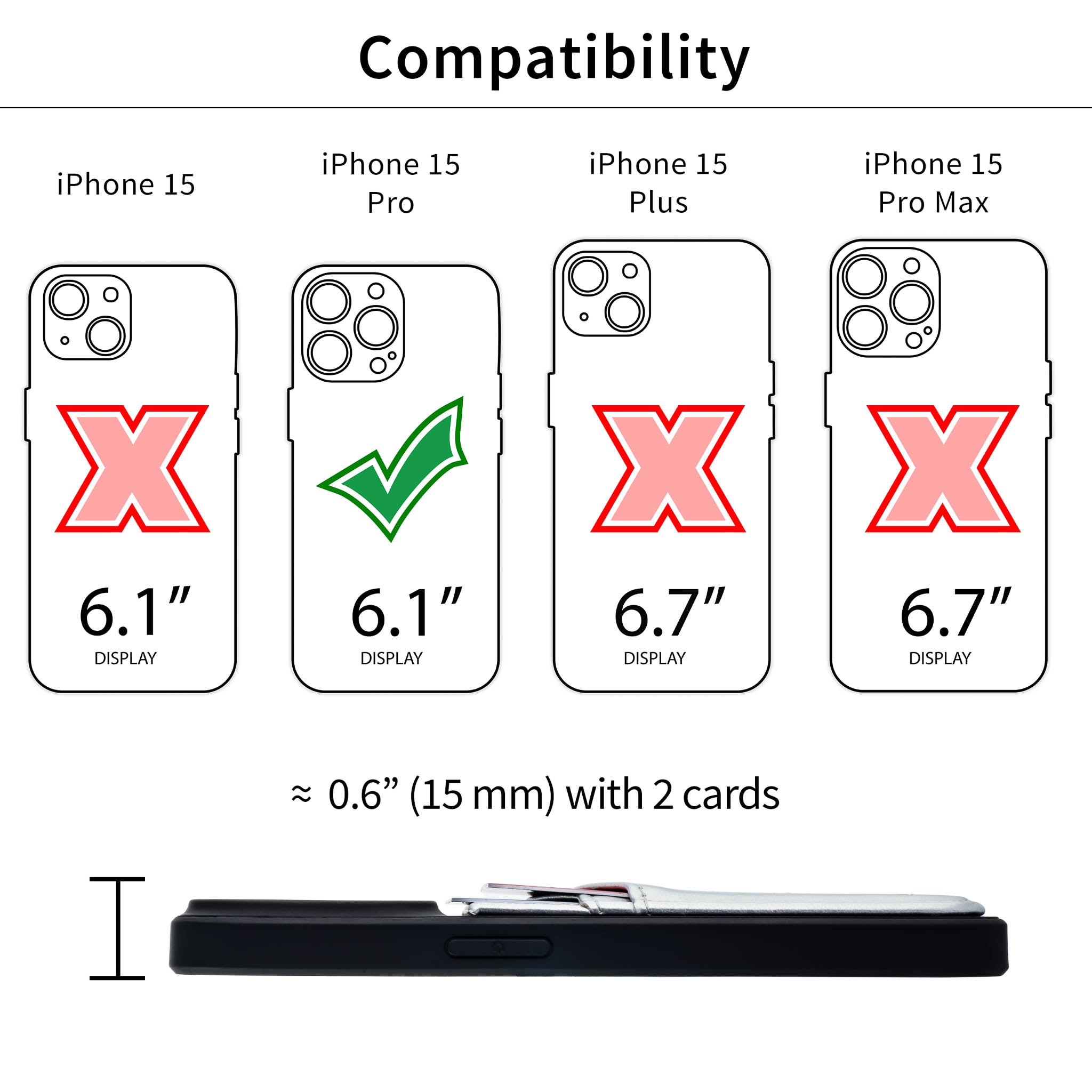 iPhone 15 Pro N2R Recycled Card Case [Silver]