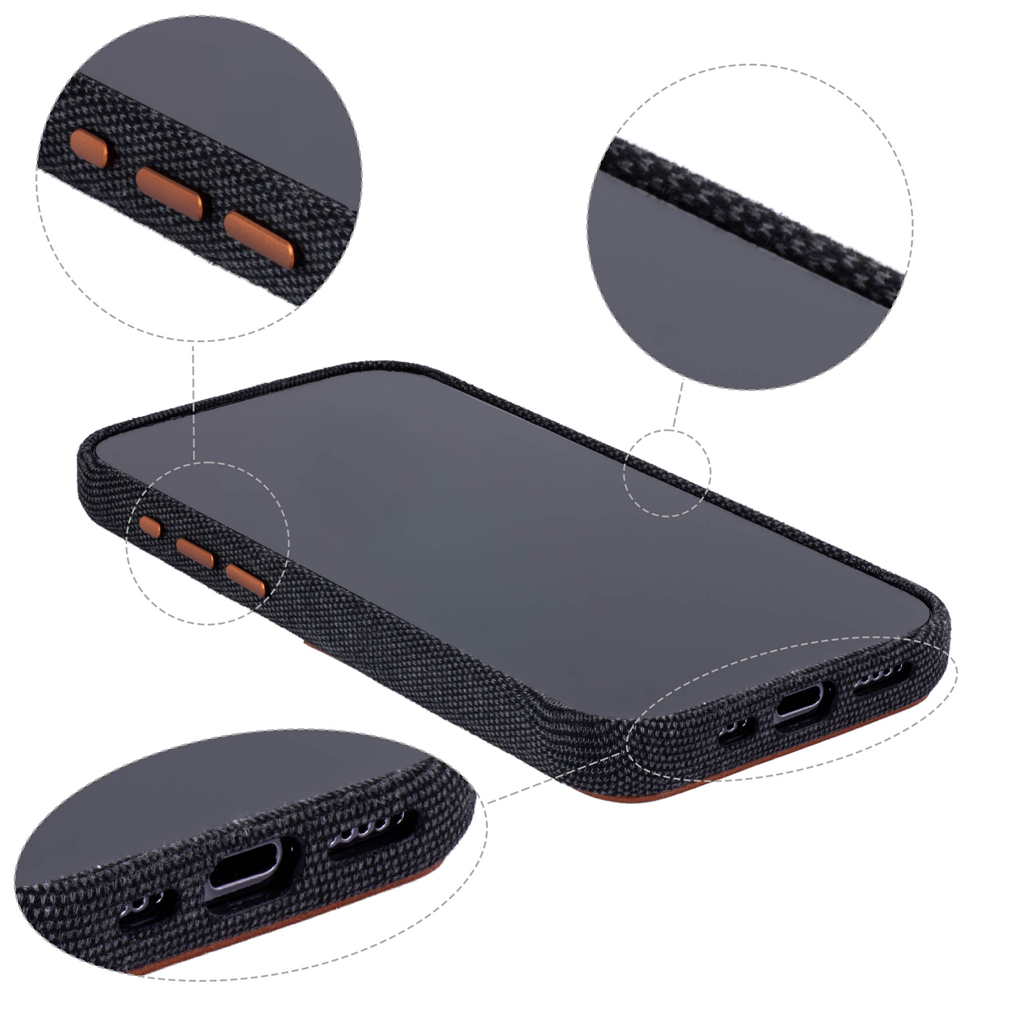iPhone 15 Pro Fabric M2F Card Case [Light Brown]