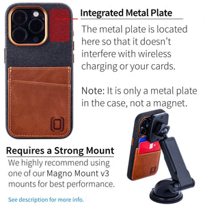 iPhone 15 Pro Fabric M2F Card Case [Light Brown]