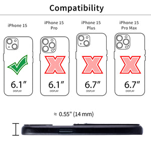 iPhone 15 Genuine Leather M2GL Card Case [Black]