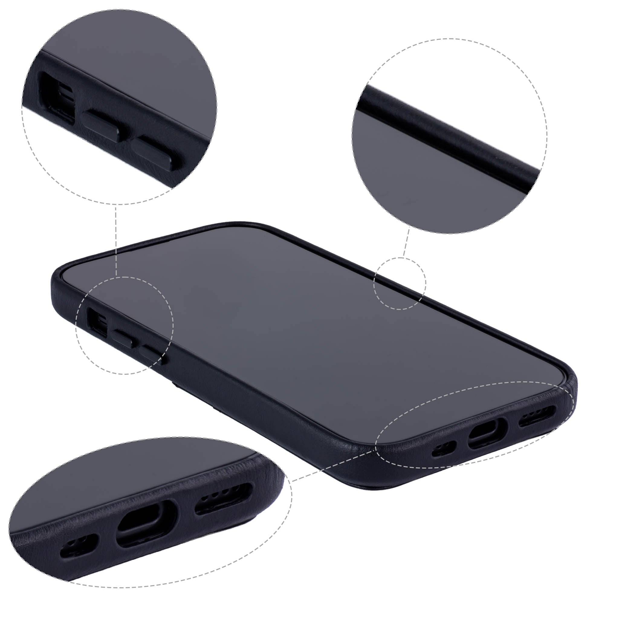 iPhone 15 Genuine Leather M2GL Card Case [Black]