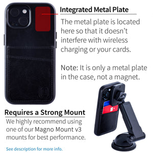 iPhone 15 Genuine Leather M2GL Card Case [Black]