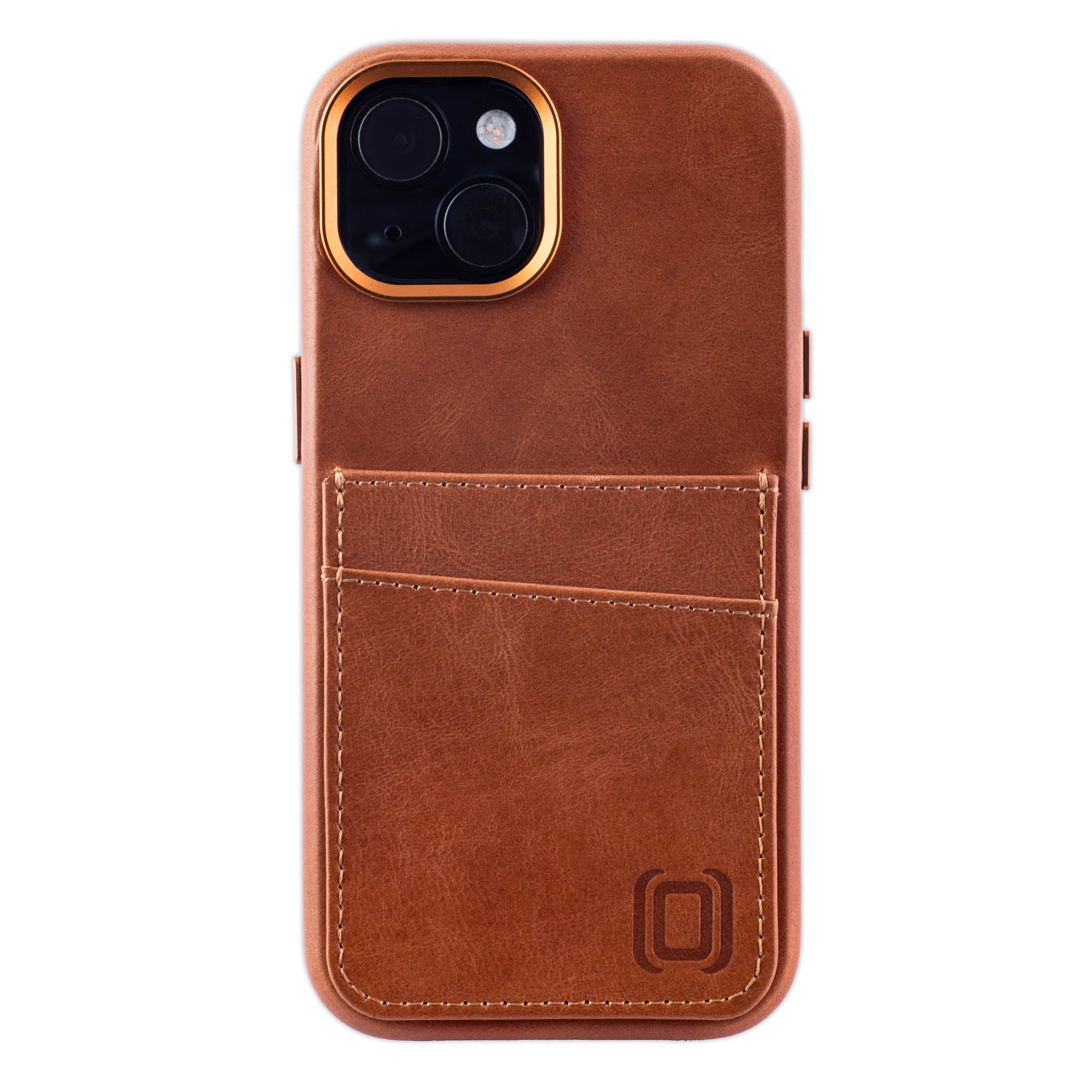 iPhone 15 Genuine Leather M2GL Card Case [Light Brown]
