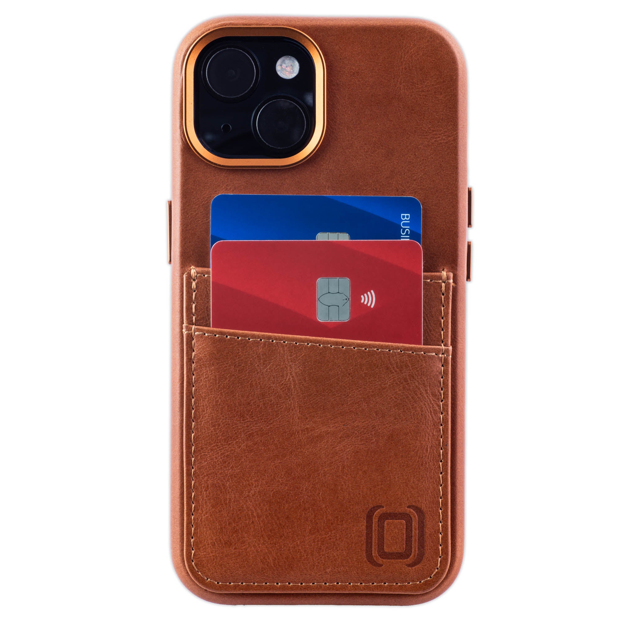 iPhone 15 Genuine Leather M2GL Card Case [Light Brown]