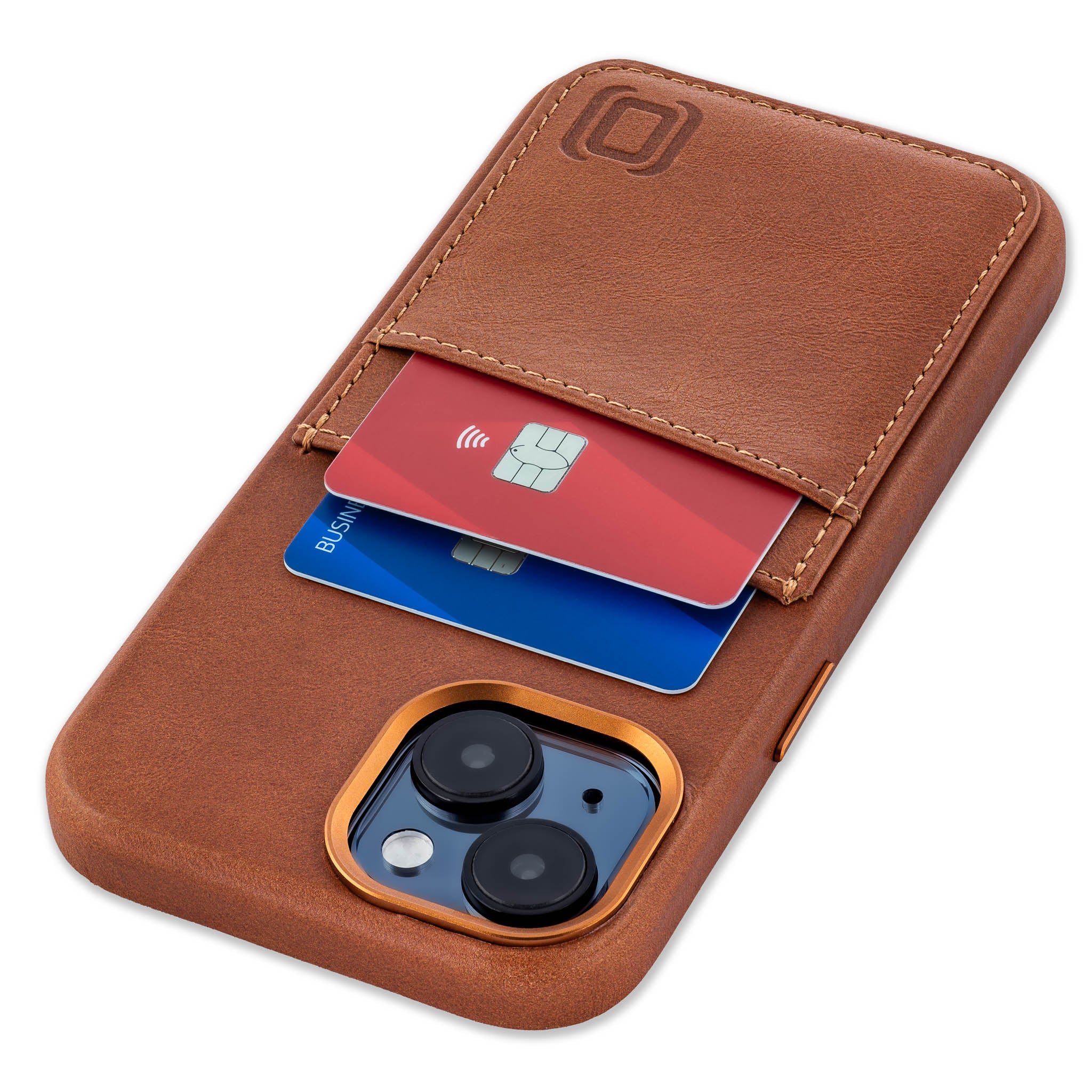 iPhone 15 Genuine Leather M2GL Card Case [Light Brown]