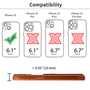 iPhone 15 Genuine Leather M2GL Card Case [Light Brown]