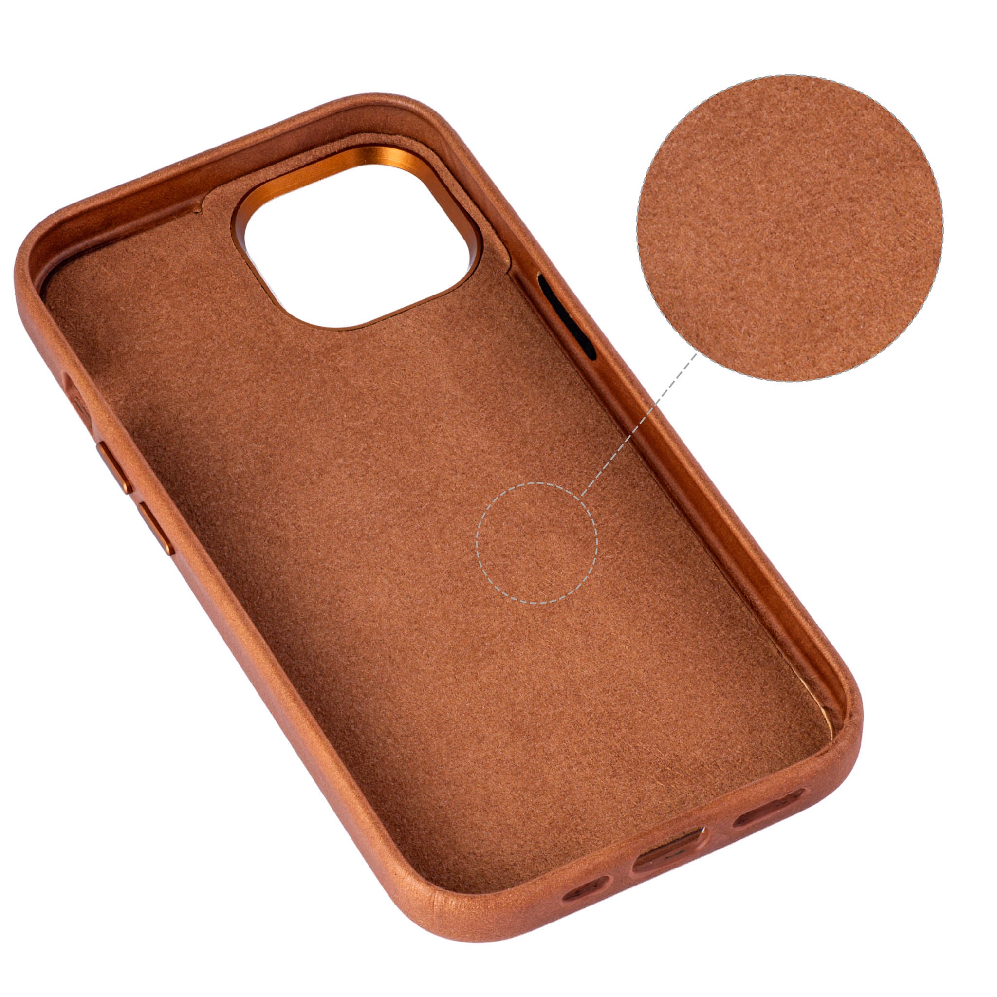 iPhone 15 Genuine Leather M2GL Card Case [Light Brown]