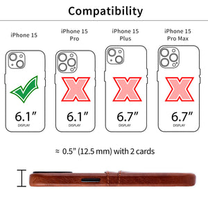 iPhone 15 Exec M2 Card Case [Brown]