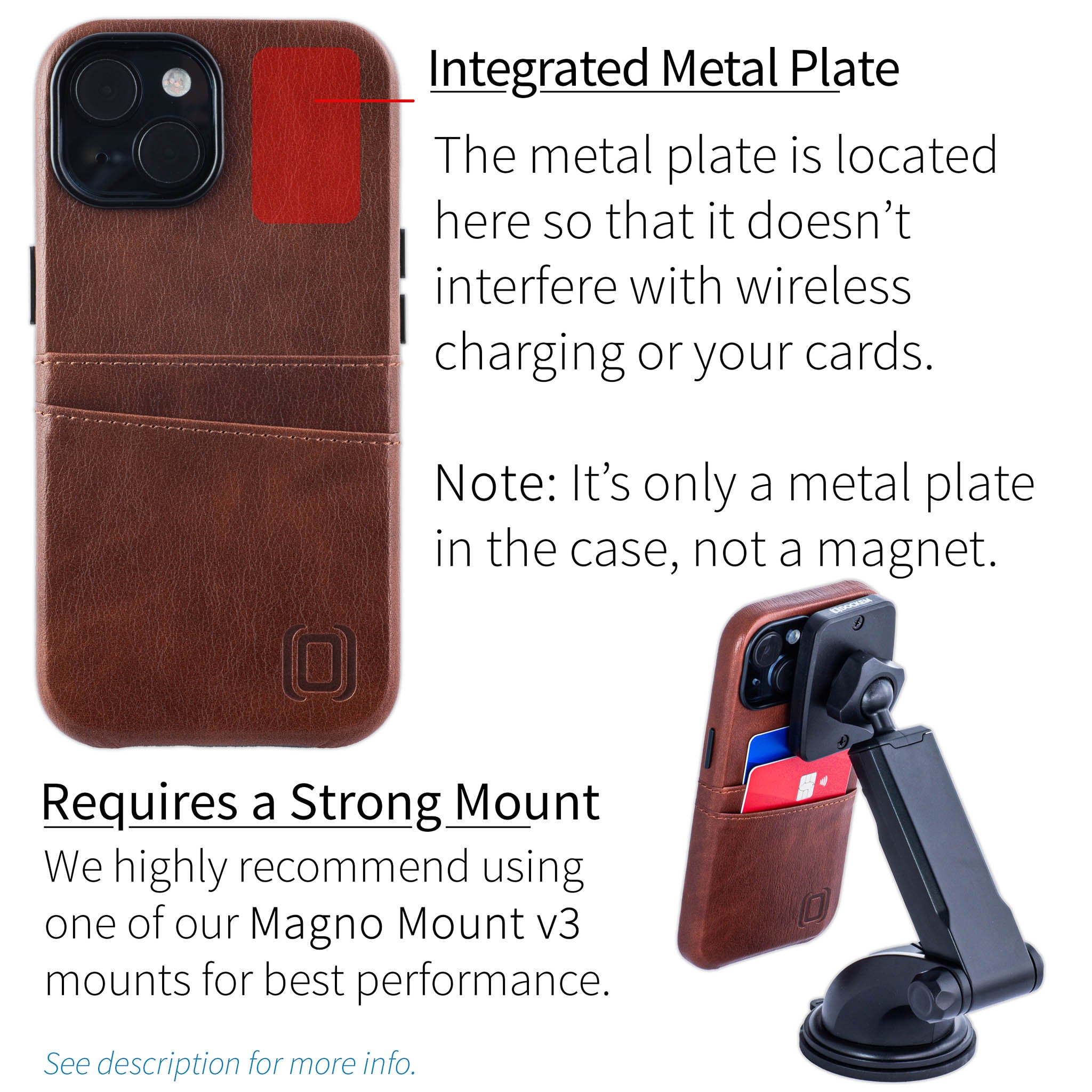 iPhone 15 Exec M2 Card Case [Brown]