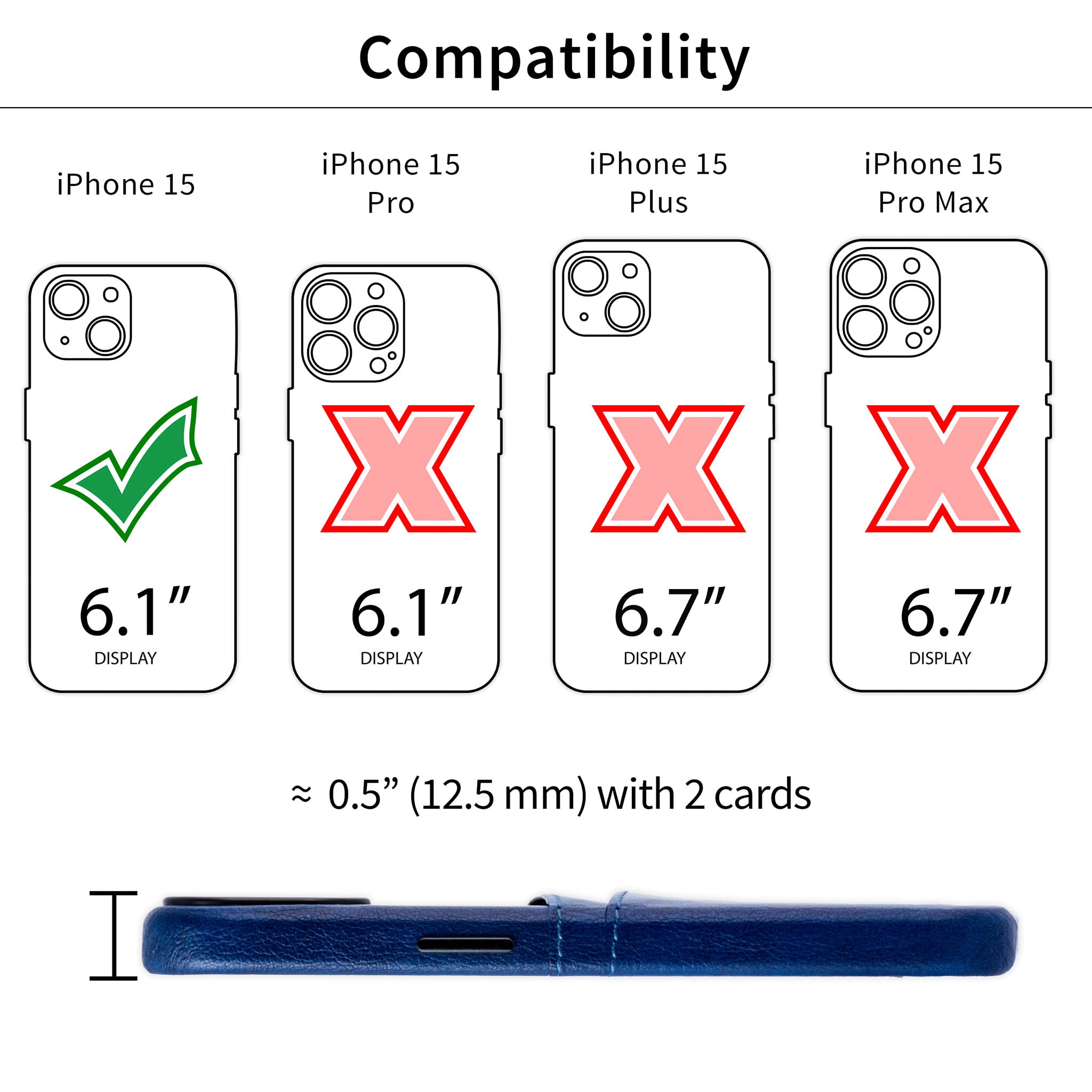iPhone 15 Exec M2 Card Case [Navy]