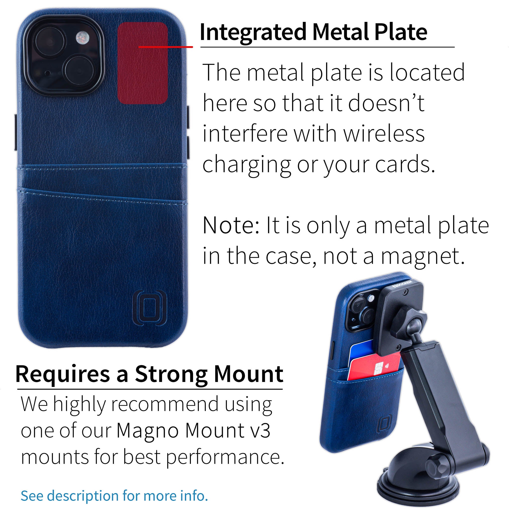 iPhone 15 Exec M2 Card Case [Navy]