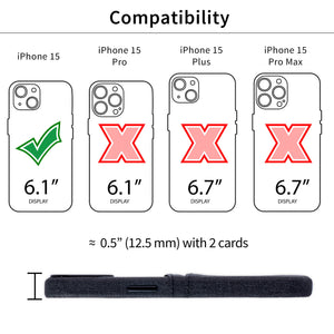 iPhone 15 Luxe M2 Card Case [Black]