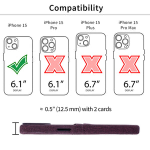 iPhone 15 Luxe M2 Card Case [Burgundy]