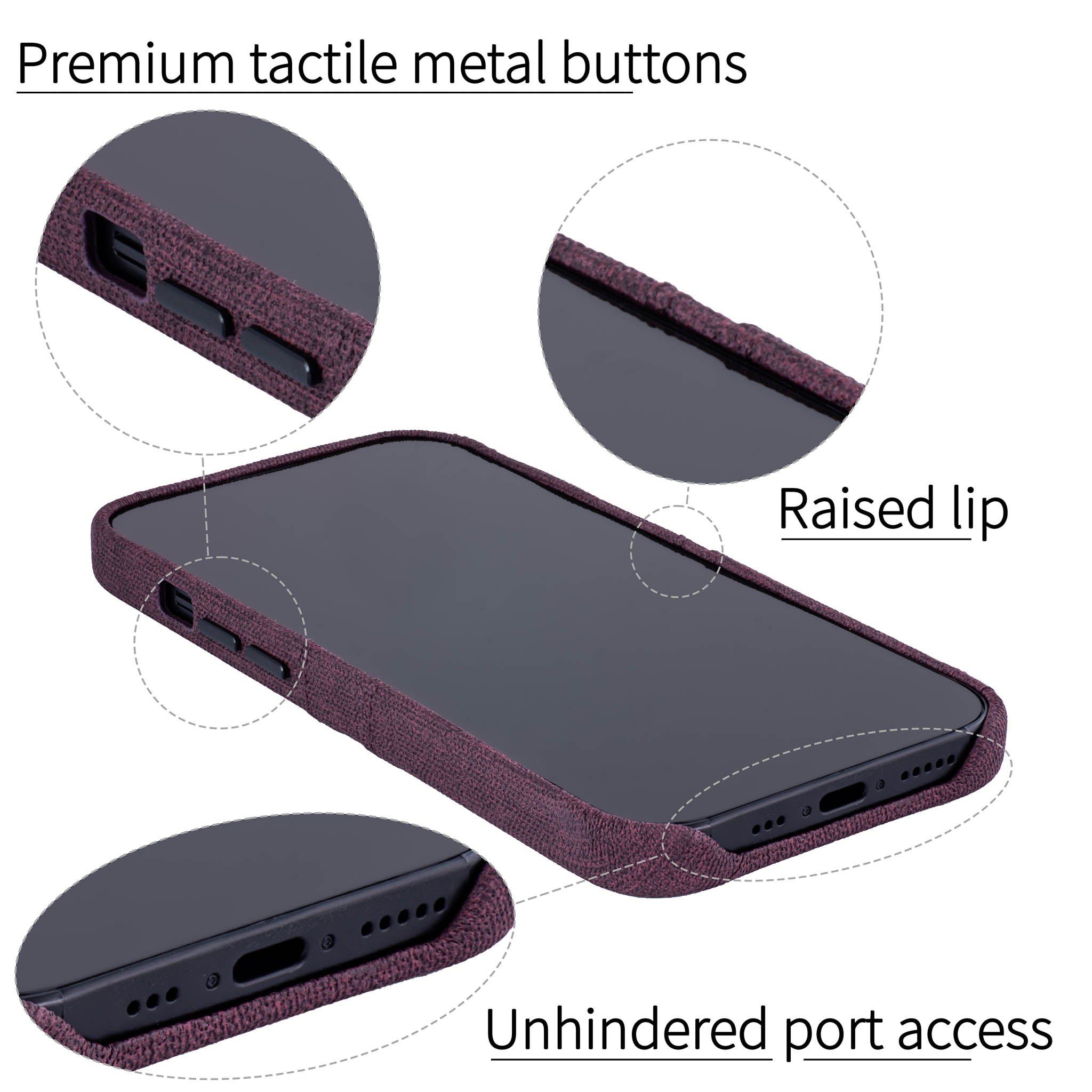 iPhone 15 Luxe M2 Card Case [Burgundy]