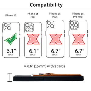 iPhone 15 N2R Recycled Card Case [Light Brown]