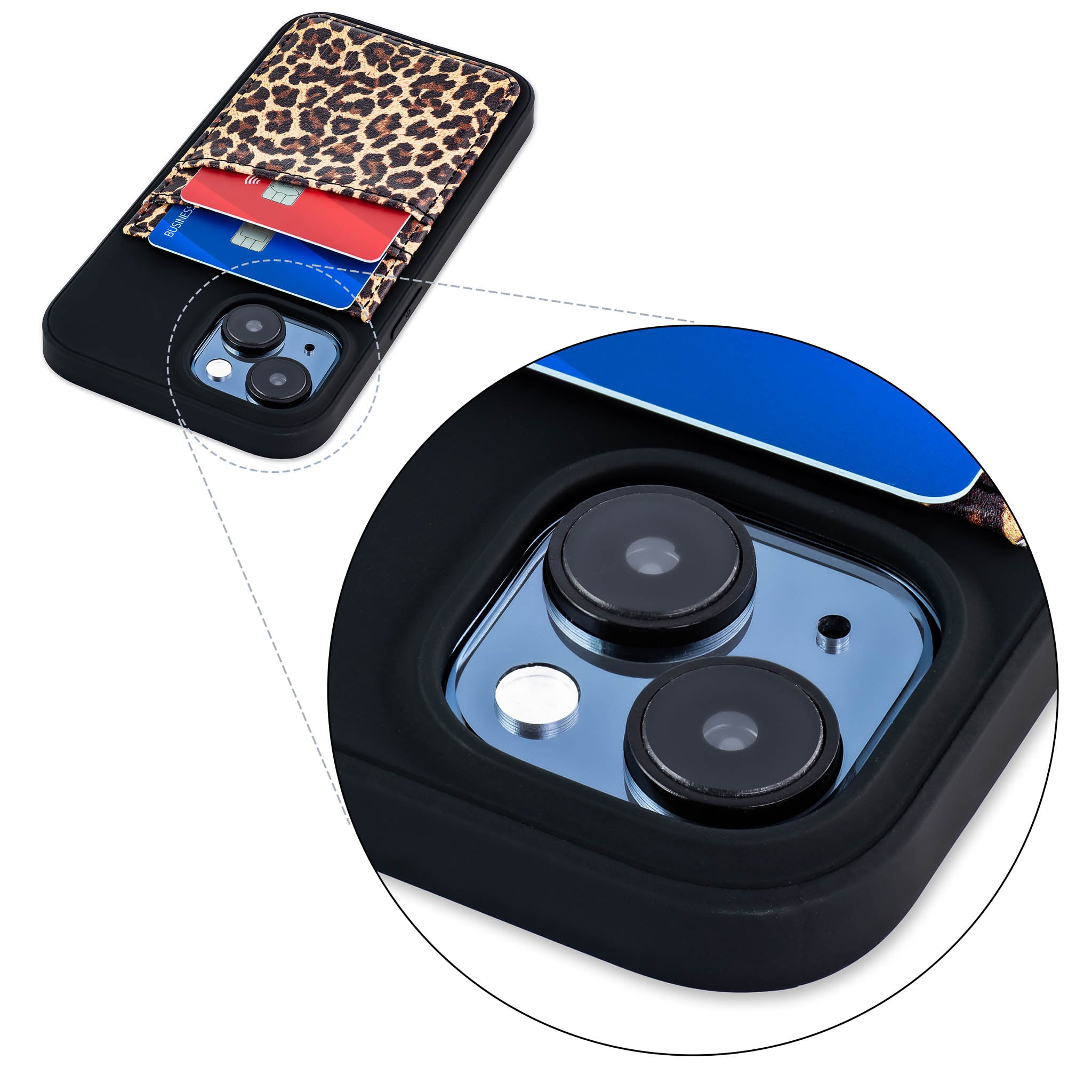 iPhone 15 N2R Recycled Card Case [Leopard]