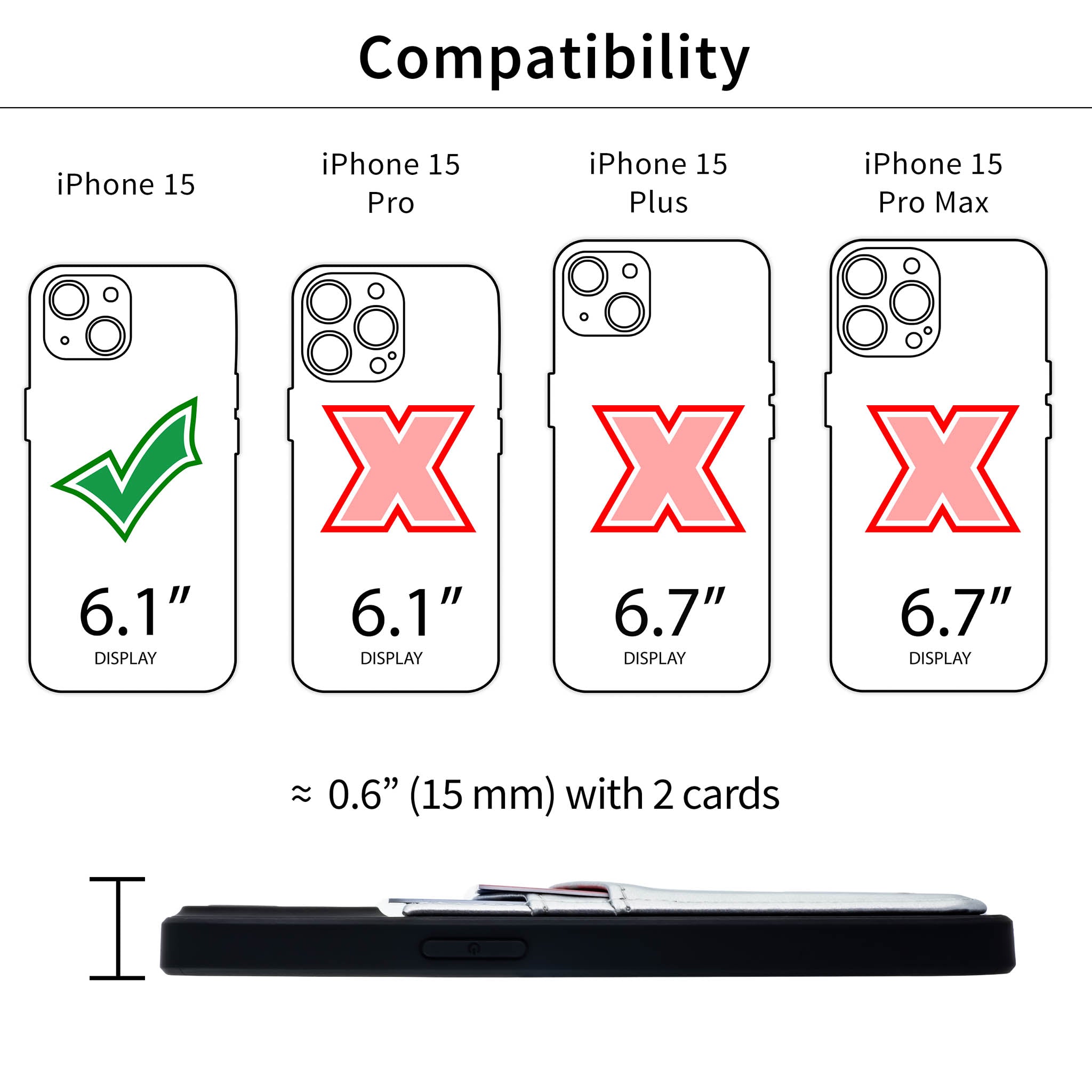 iPhone 15 N2R Recycled Card Case [Silver]