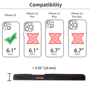 iPhone 15 Fabric M2F Card Case [Light Brown]