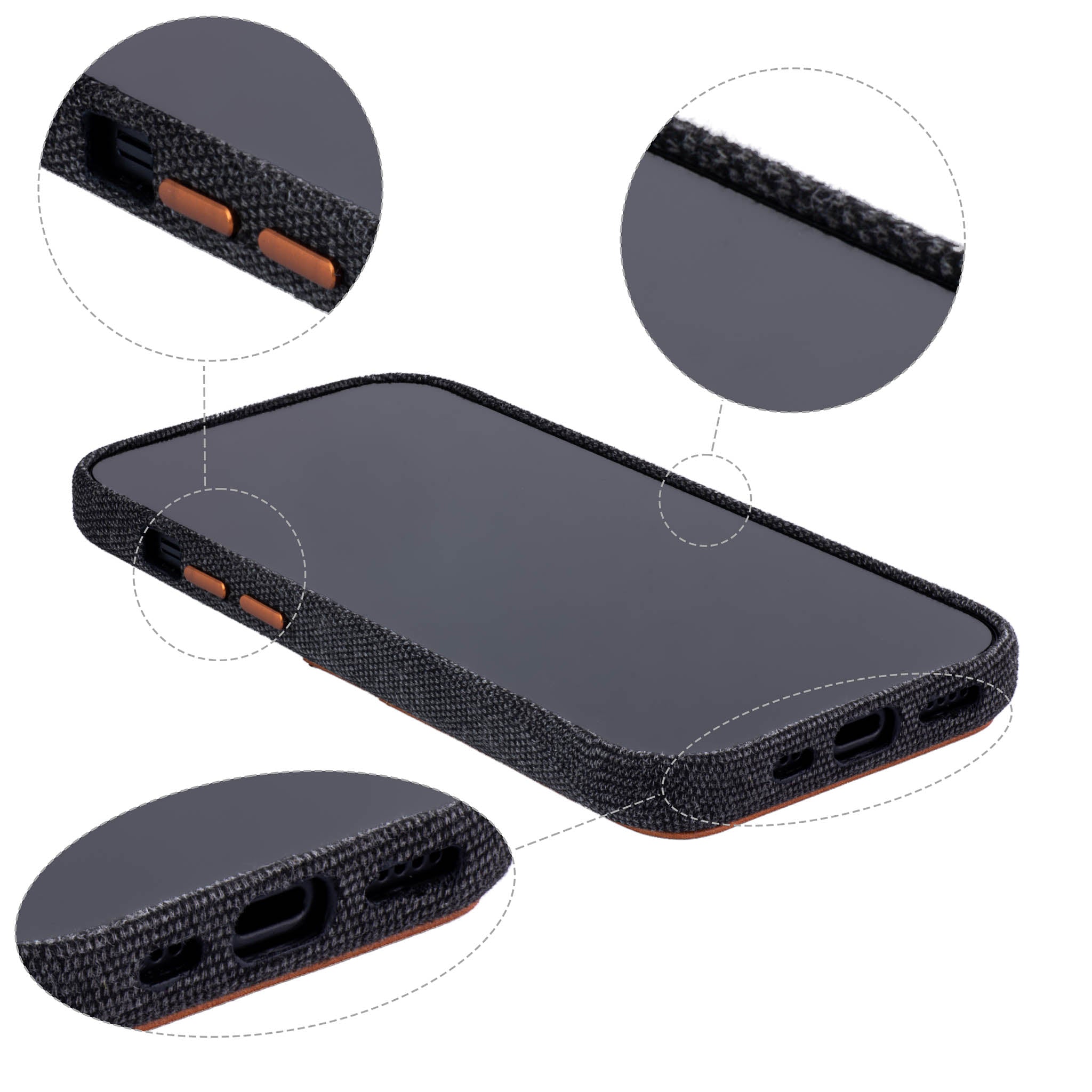 iPhone 15 Fabric M2F Card Case [Light Brown]