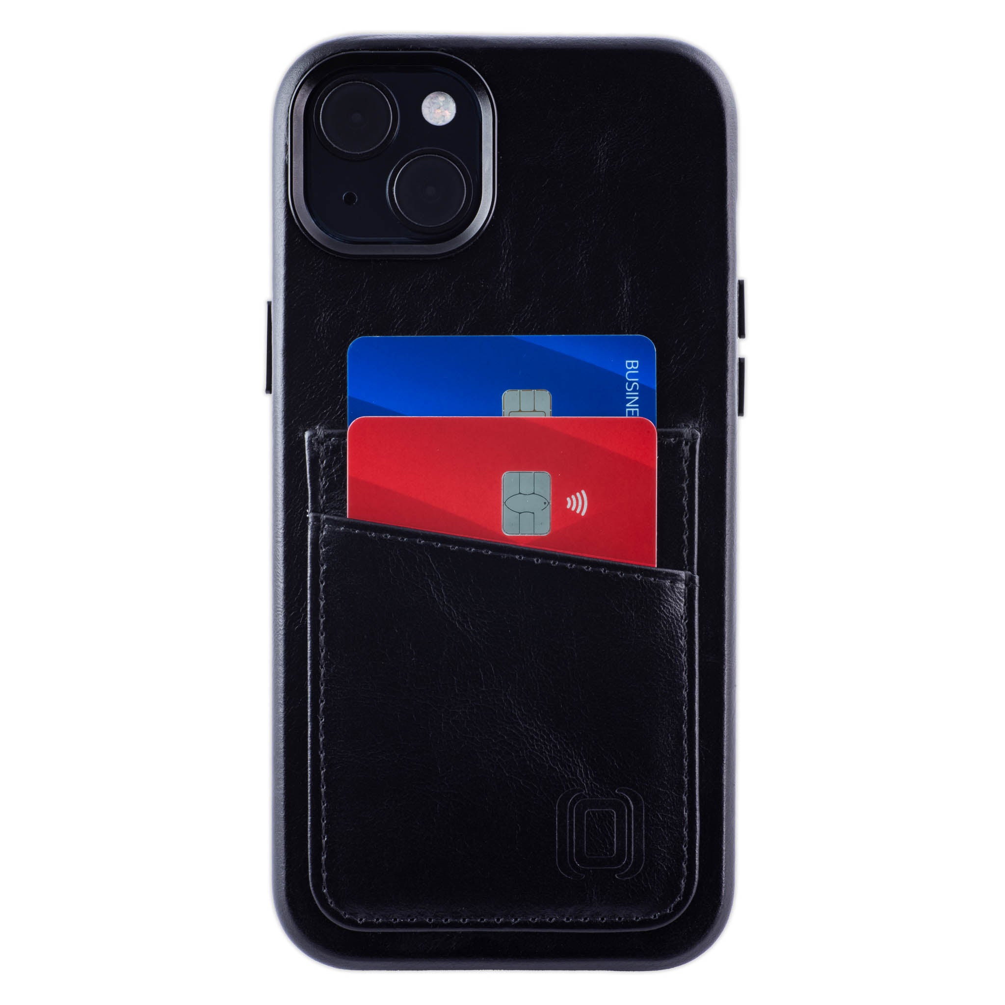 iPhone 15 Plus Genuine Leather M2GL Card Case [Black]
