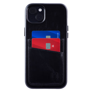 iPhone 15 Plus Genuine Leather M2GL Card Case [Black]