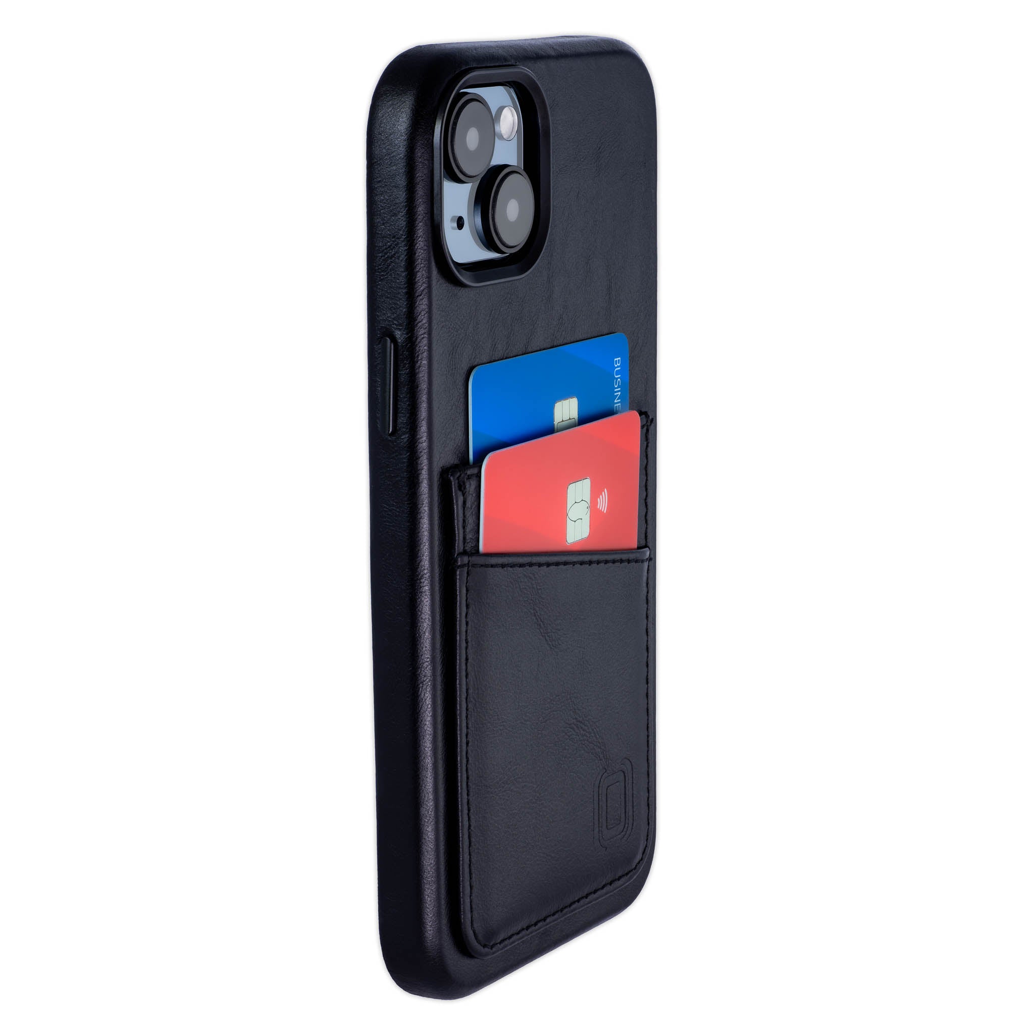 iPhone 15 Plus Genuine Leather M2GL Card Case [Black]