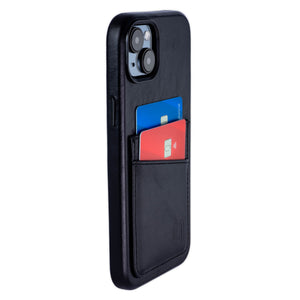 iPhone 15 Plus Genuine Leather M2GL Card Case [Black]