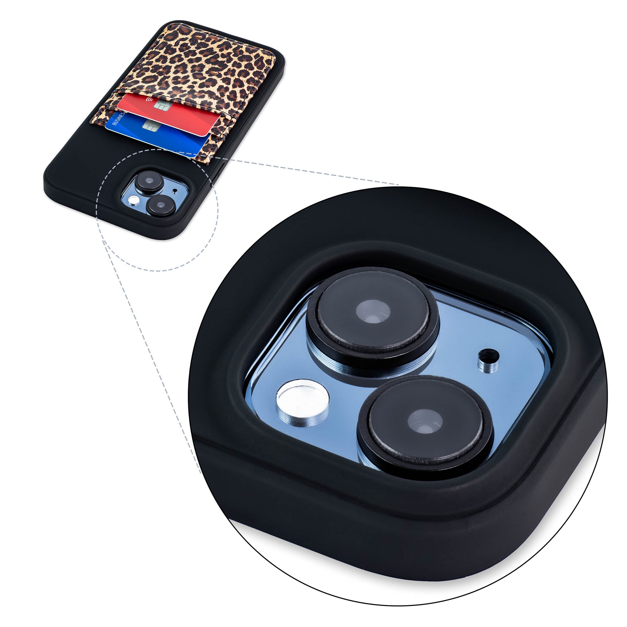 iPhone 15 Plus N2R Recycled Card Case [Leopard]
