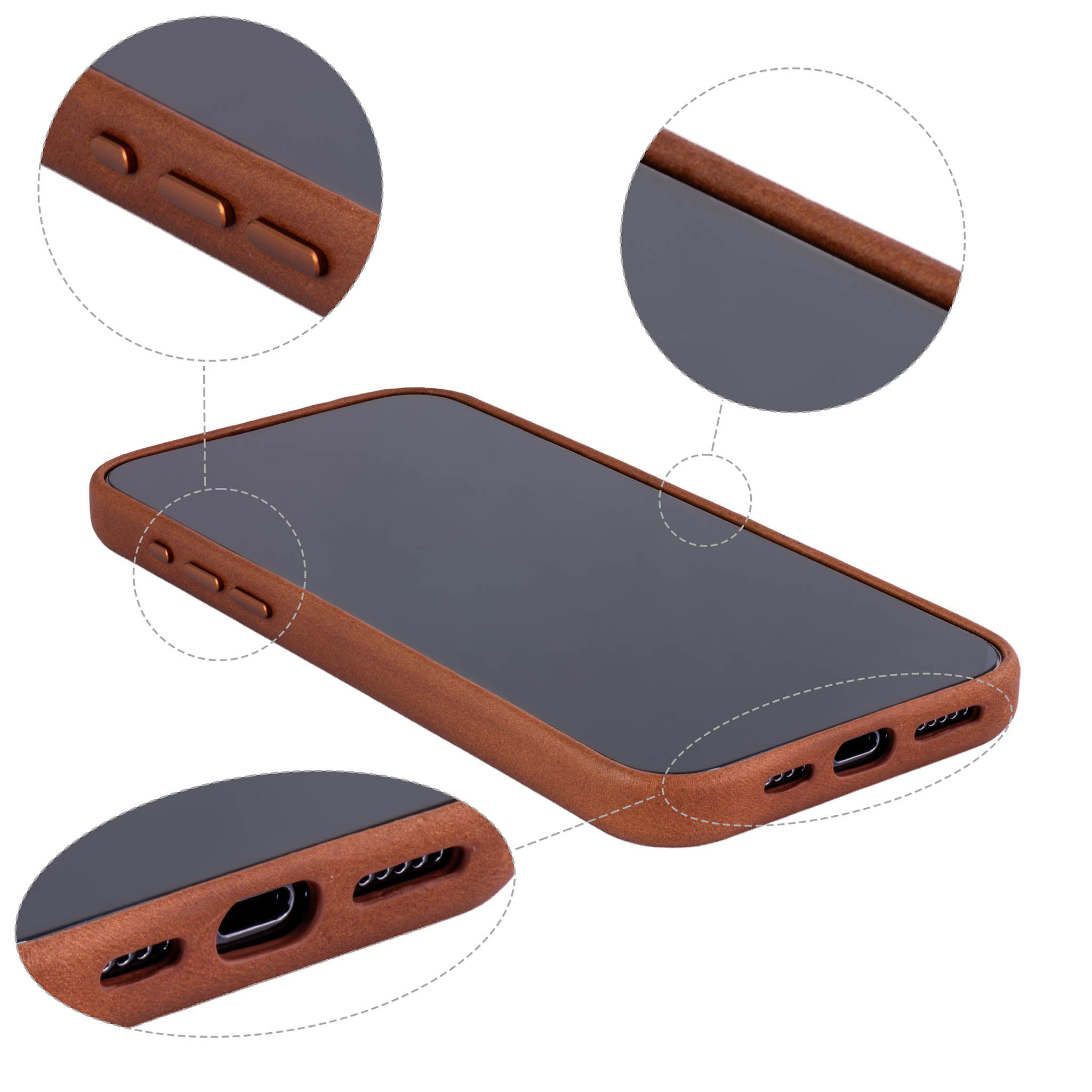 iPhone 15 Pro Max Genuine Leather M2GL Card Case [Light Brown]