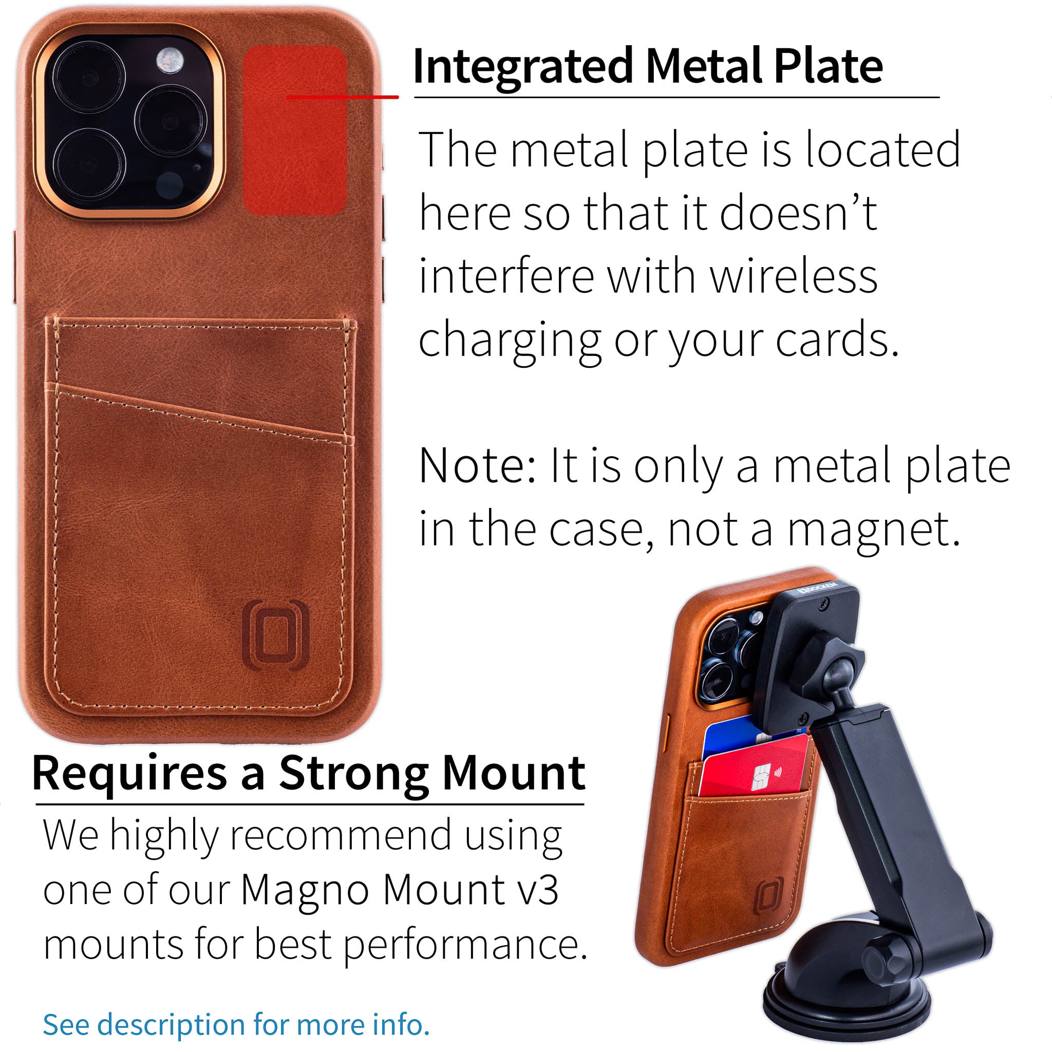 iPhone 15 Pro Max Genuine Leather M2GL Card Case [Light Brown]