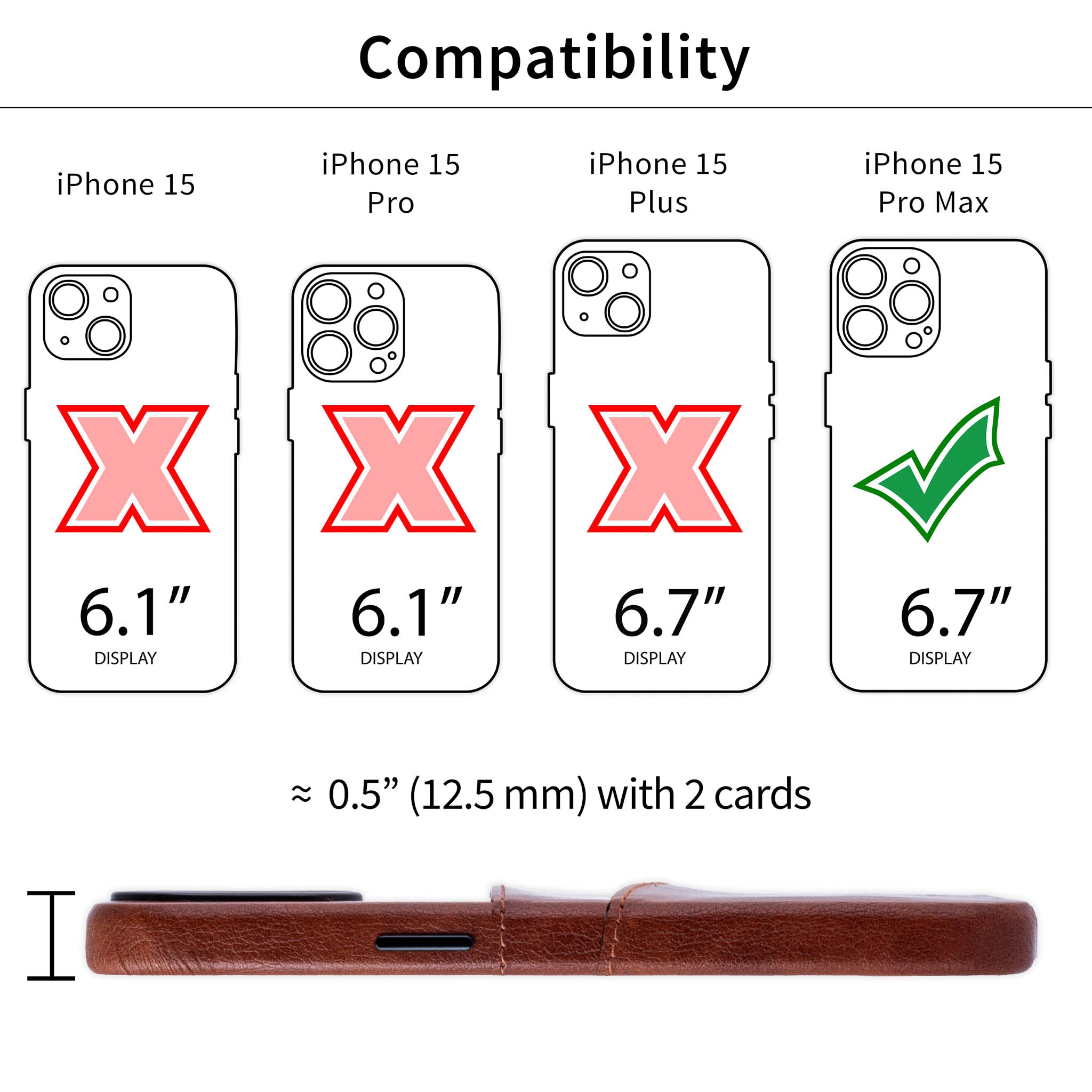 iPhone 15 Pro Max Exec M2 Card Case [Brown]