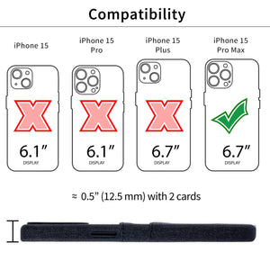 iPhone 15 Pro Max Luxe M2 Card Case [Black]