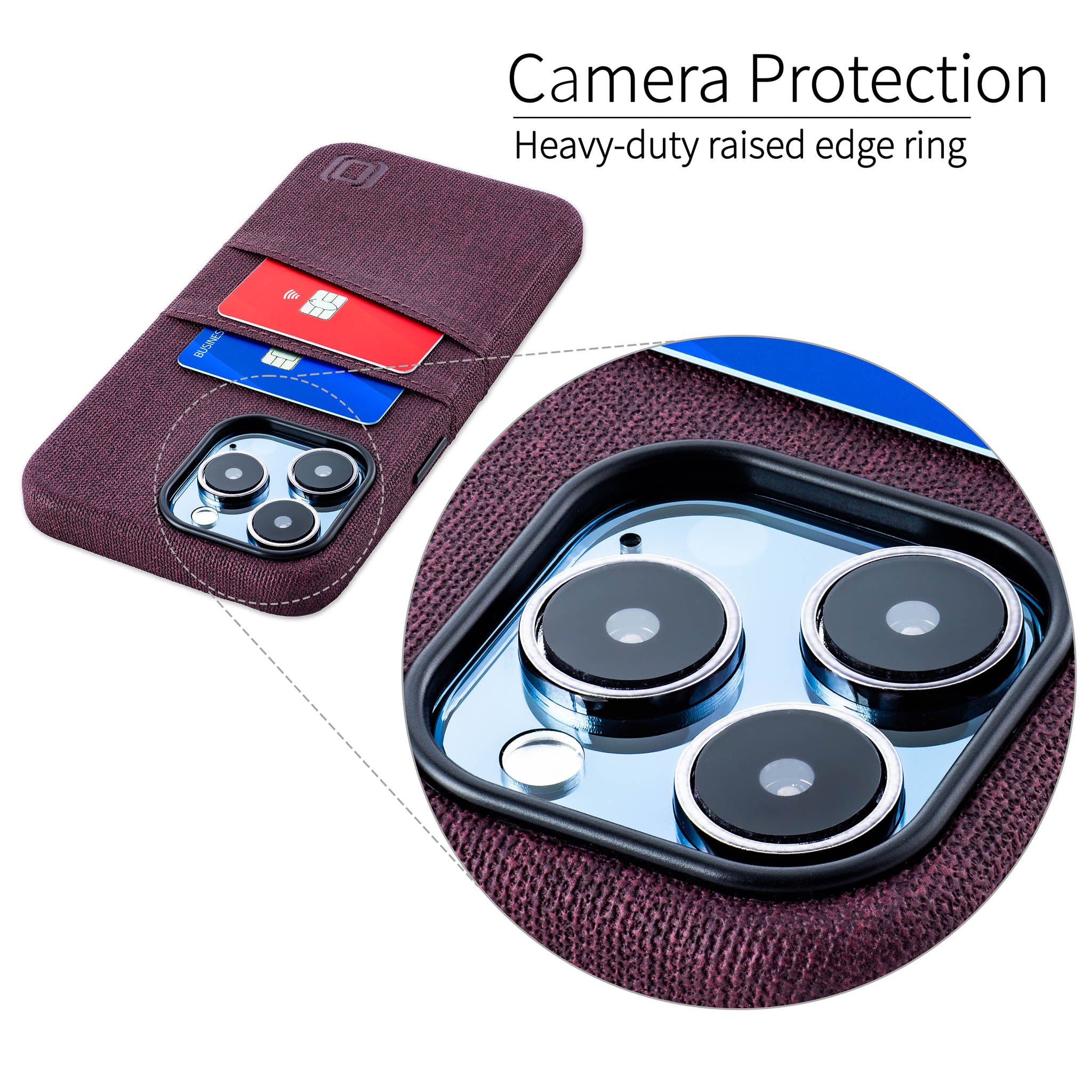 iPhone 15 Pro Max Luxe M2 Card Case [Burgundy]