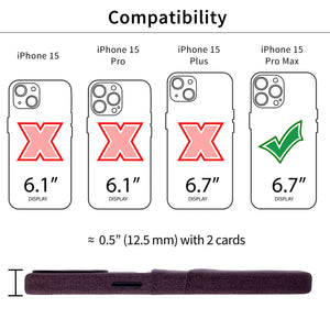 iPhone 15 Pro Max Luxe M2 Card Case [Burgundy]
