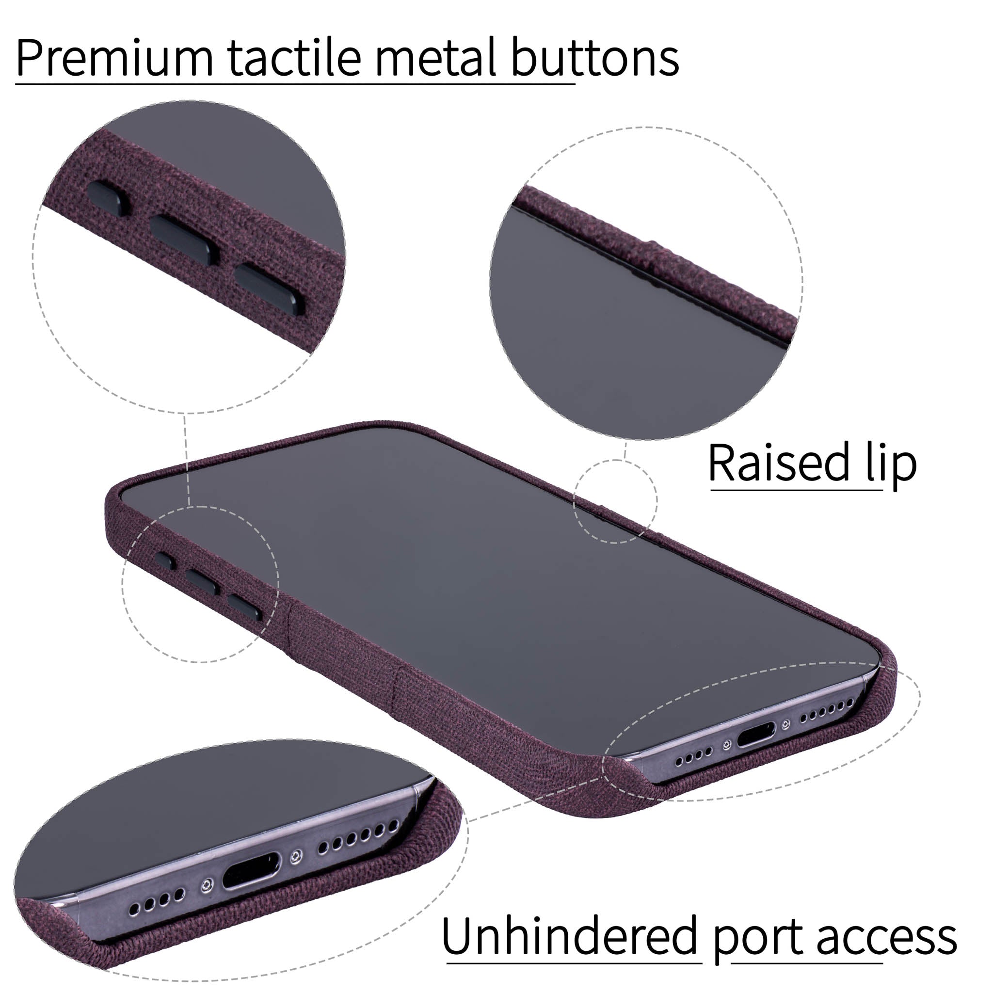 iPhone 15 Pro Max Luxe M2 Card Case [Burgundy]