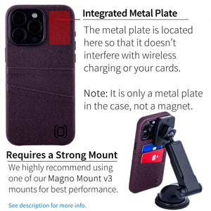 iPhone 15 Pro Max Luxe M2 Card Case [Burgundy]