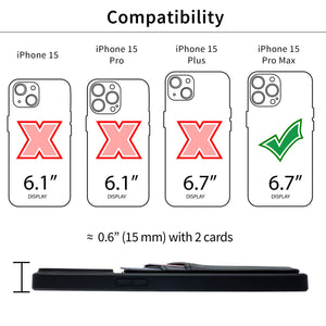 iPhone 15 Pro Max N2R Recycled Card Case [Black]