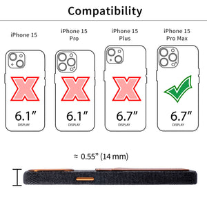 iPhone 15 Pro Max Fabric M2F Card Case [Light Brown]