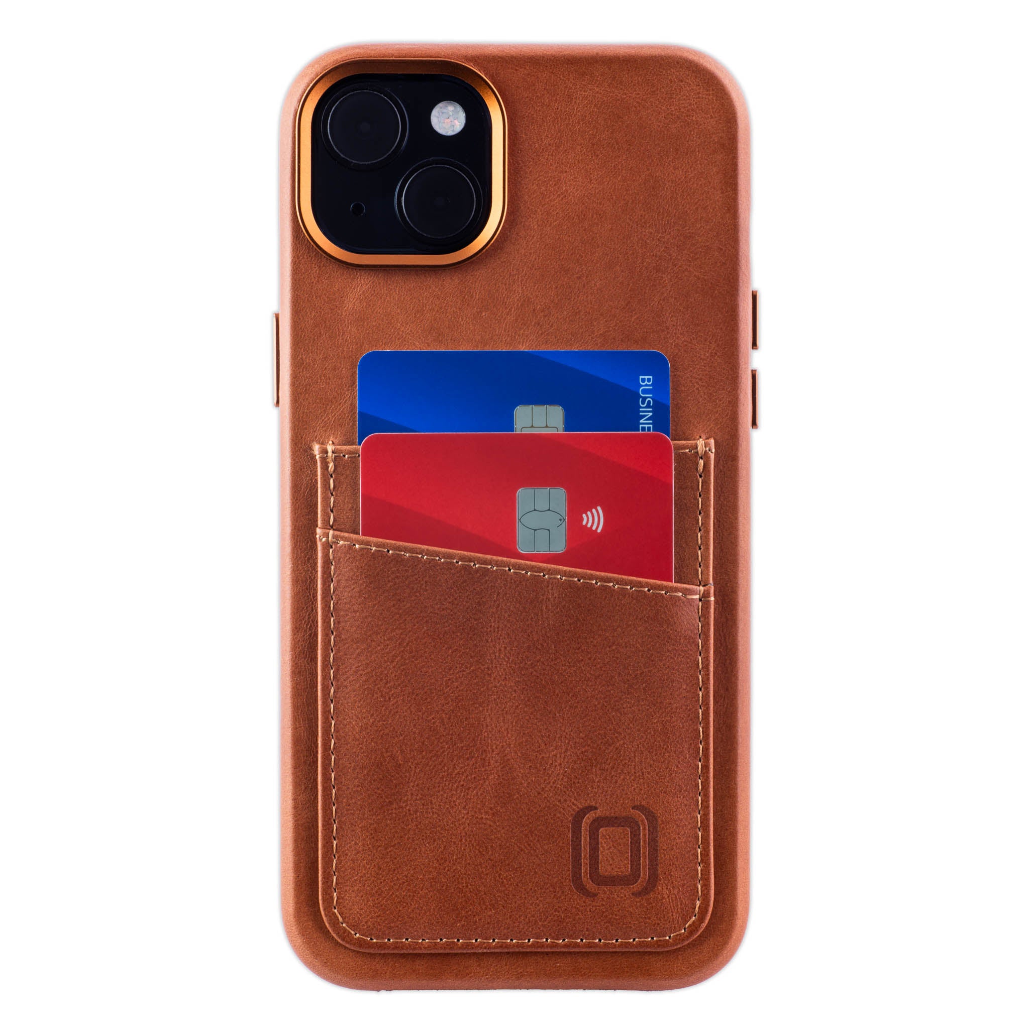 iPhone 15 Plus Genuine Leather M2GL Card Case [Light Brown]