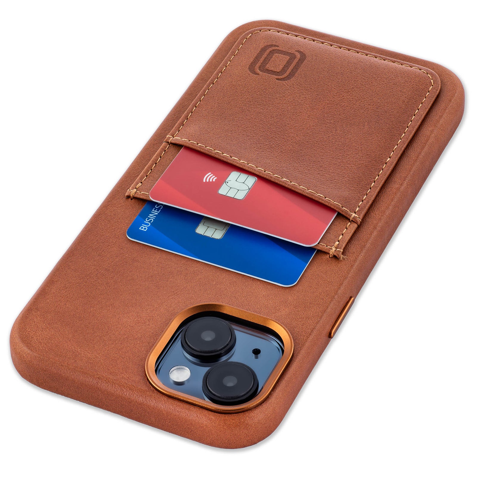 iPhone 15 Plus Genuine Leather M2GL Card Case [Light Brown]