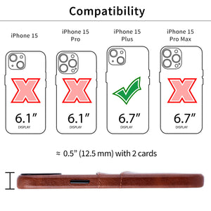 iPhone 15 Plus Exec M2 Card Case [Brown]