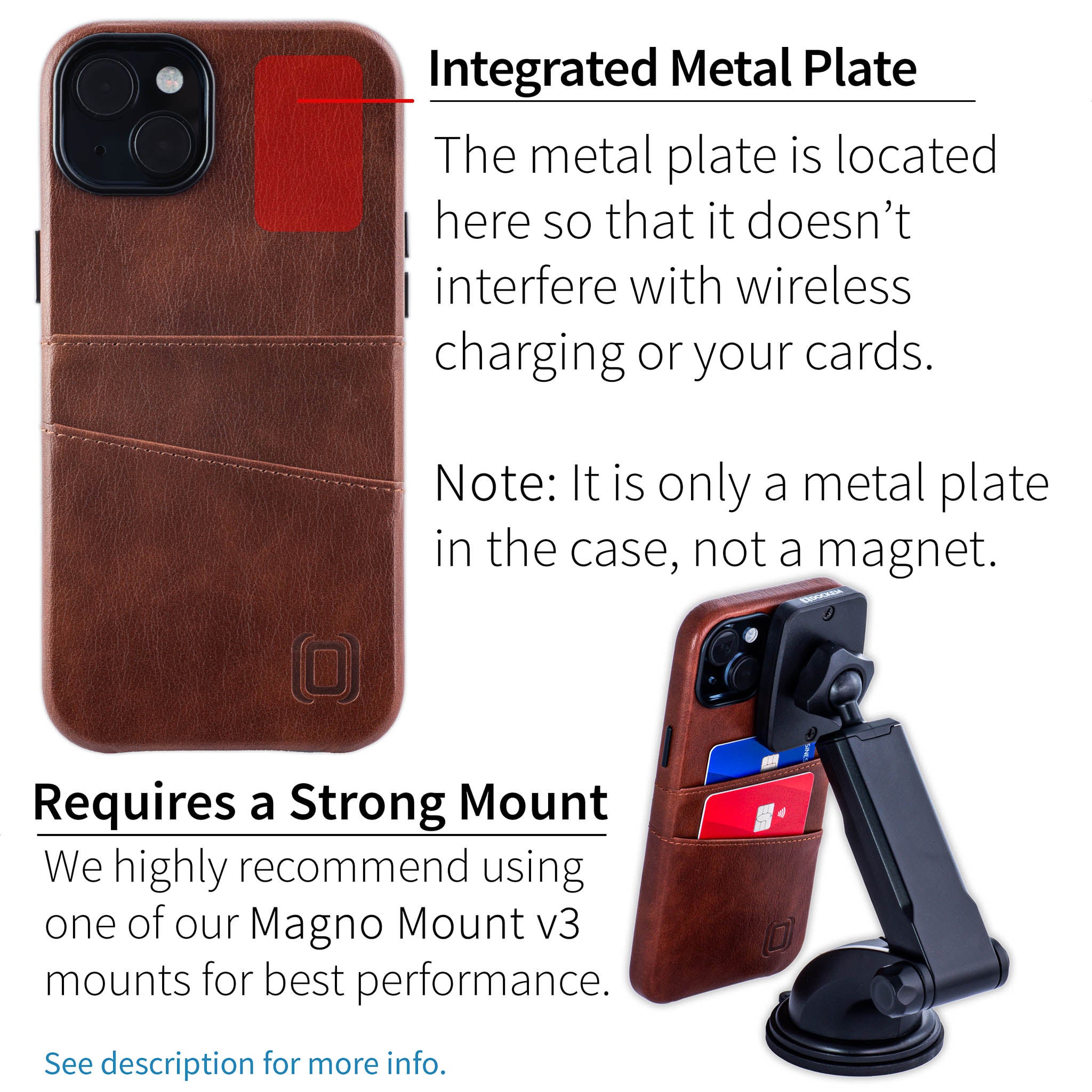 iPhone 15 Plus Exec M2 Card Case [Brown]