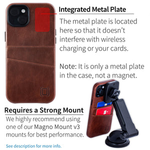 iPhone 15 Plus Exec M2 Card Case [Brown]
